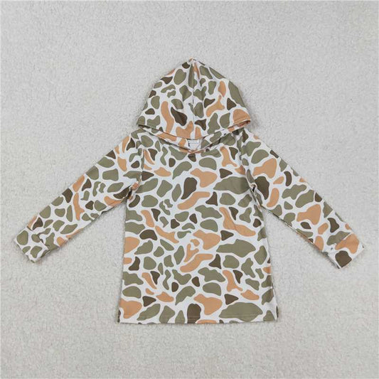 11.3 RTS NO MOQ （In stock）Matching BT1313 Baby Boys Souther Green Khaki Camo Hoodies Hooded Tops
