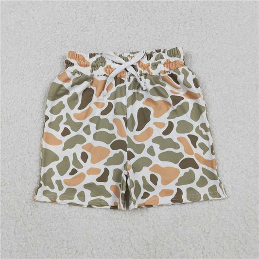 USA Warehouse (IN STOCK) SS0698 Baby Boys Southern Orange Camo Pockets Shorts Bottom
