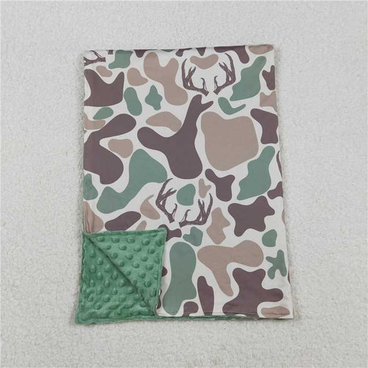 USA Warehouse (IN STOCK) BL0226 Baby Kids Green Khaki Deer Camo Hunting Blankets