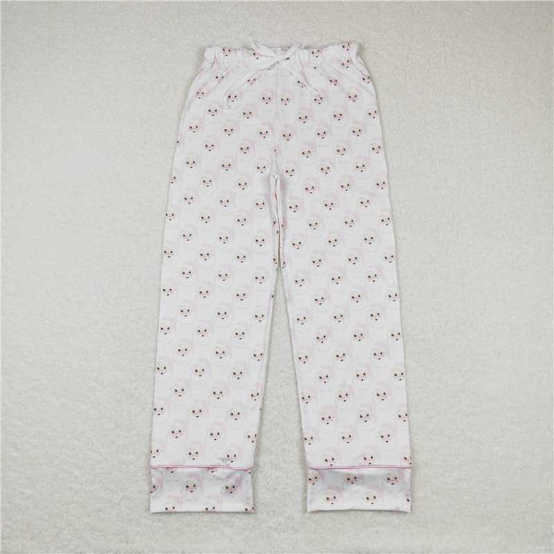P0269  Adult Women Christmas Santa Pink Color String Pants Pajamas