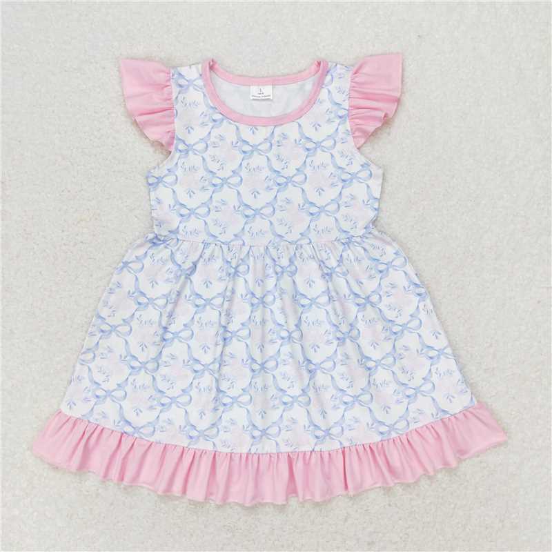 GSD1152 Baby girl summer clothes flying sleeves kids dress