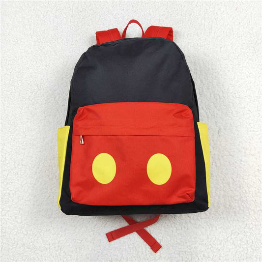 BA0184  Baby Kids Black Red Cartoon Backpack Back Bags