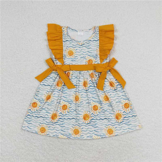 GSD1207  Flutter sleeves sun kids girls summer dresses