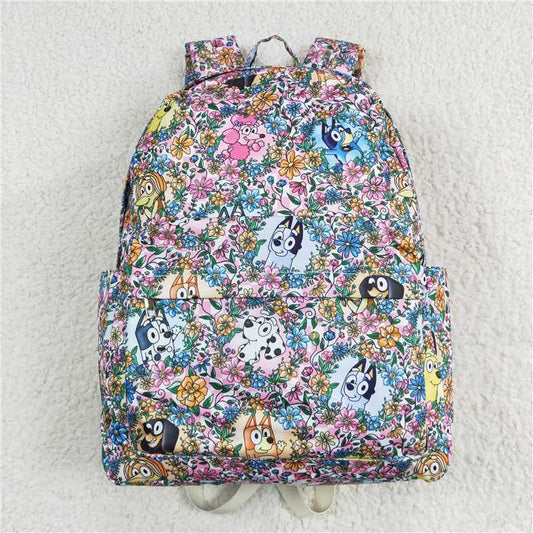 BA0188  Baby Girls Dogs Flowers Backpack Back Bags