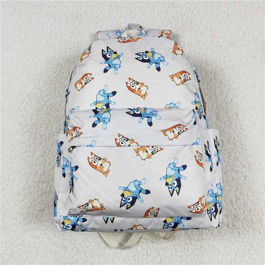 BA0194  Baby Girls Dogs Khaki Zip Backpack Back Bags