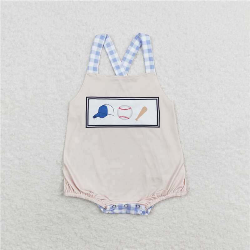 SR1653 Baby Boys Baseball Straps Rompers