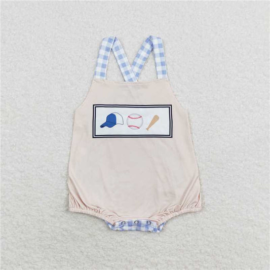 SR1653 Baby Boys Baseball Straps Rompers
