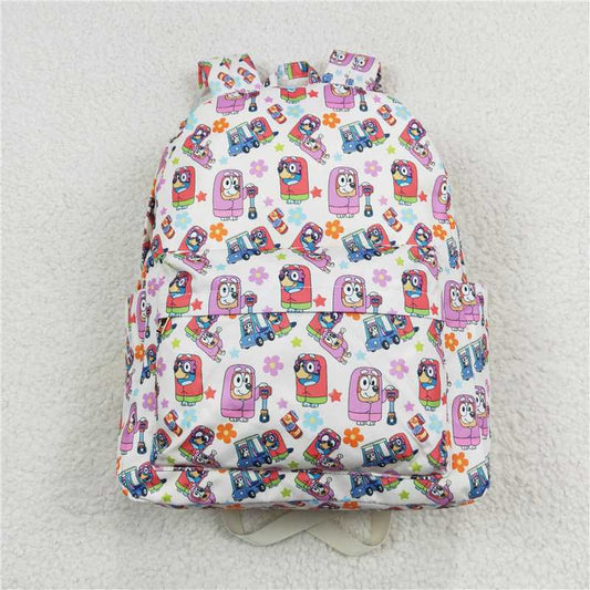 BA0186  Baby Girls Dogs Flowers Backpack Back Bags