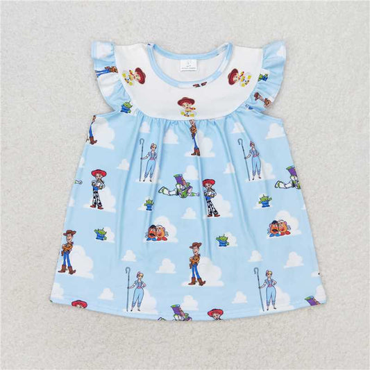 GT0592 Baby Girls Cartoon Toy Tunic Top