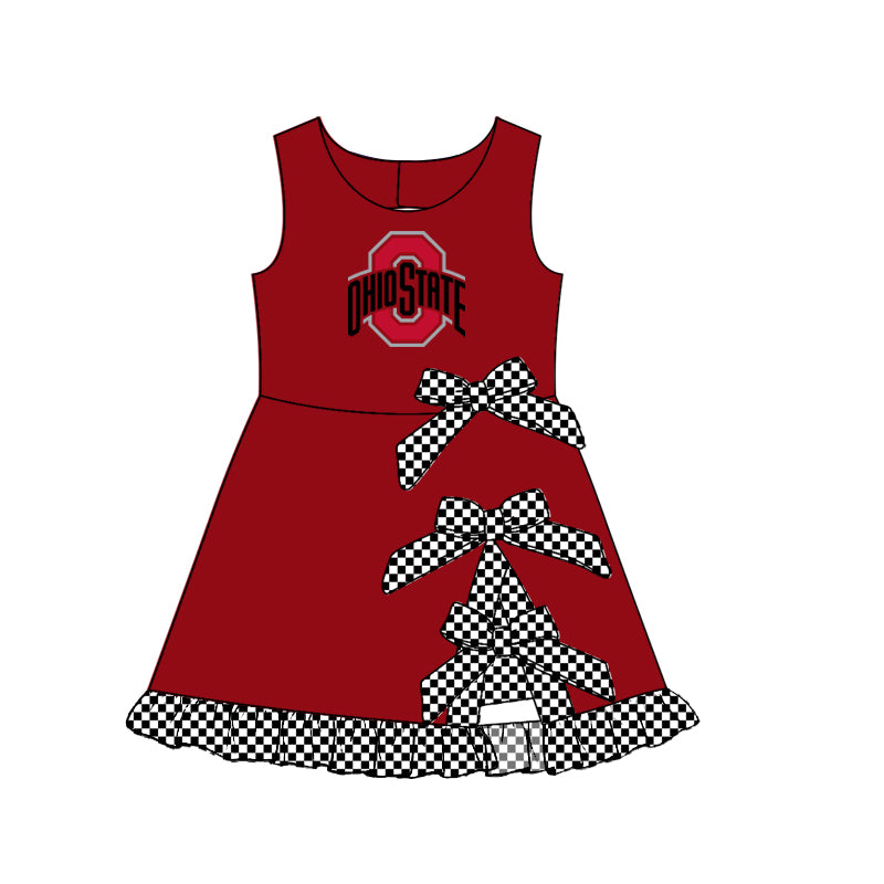 CUSTOM MOQ 5 mix size summer teams  Sleeveless Yoga Active Shorts Bows Knee Length Dresses