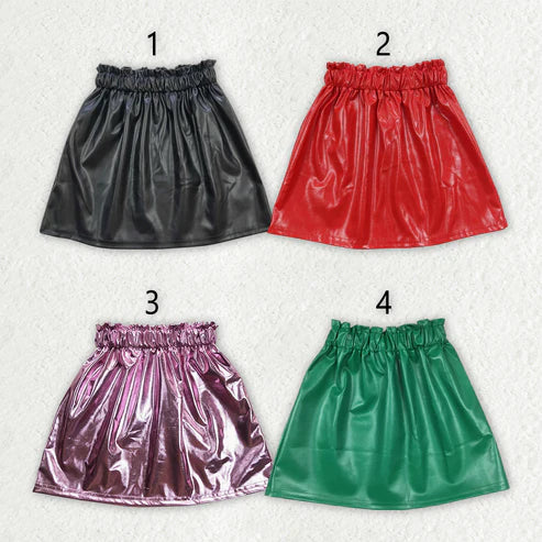11.11 RTS Sibling Baby Girls Leather Skirts