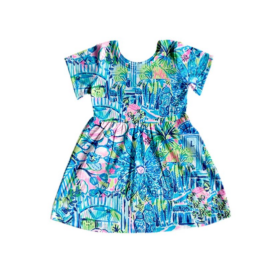 GSD1114 Pre-order baby girl clothes short sleeves summer dress