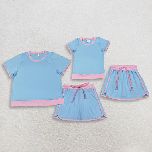 3.31 RTS Sibling Light blue pink cotton top skirt adult women outfits