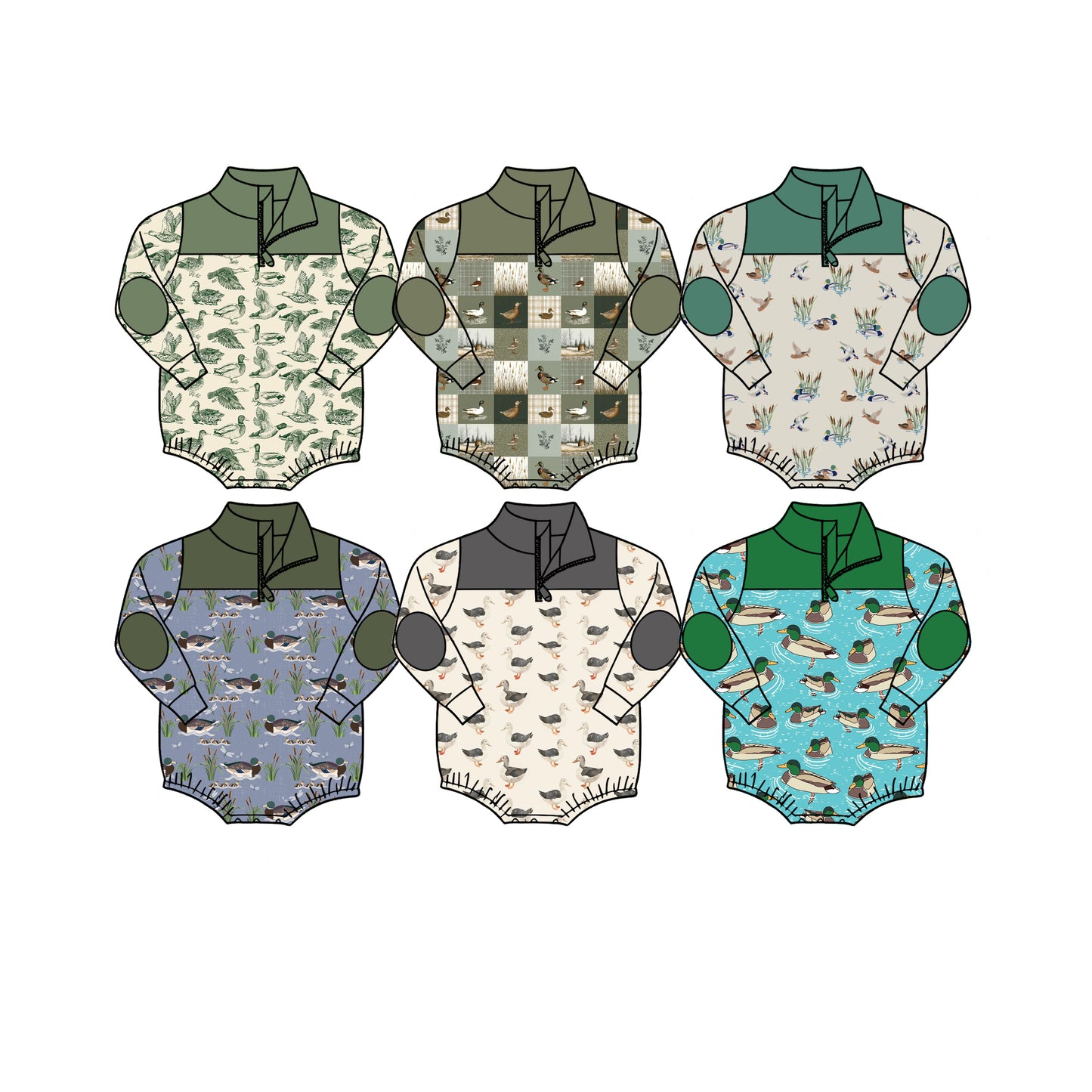4.27 Pre Order No moq Baby Boys Long Sleeve Camo Zipper Rompers