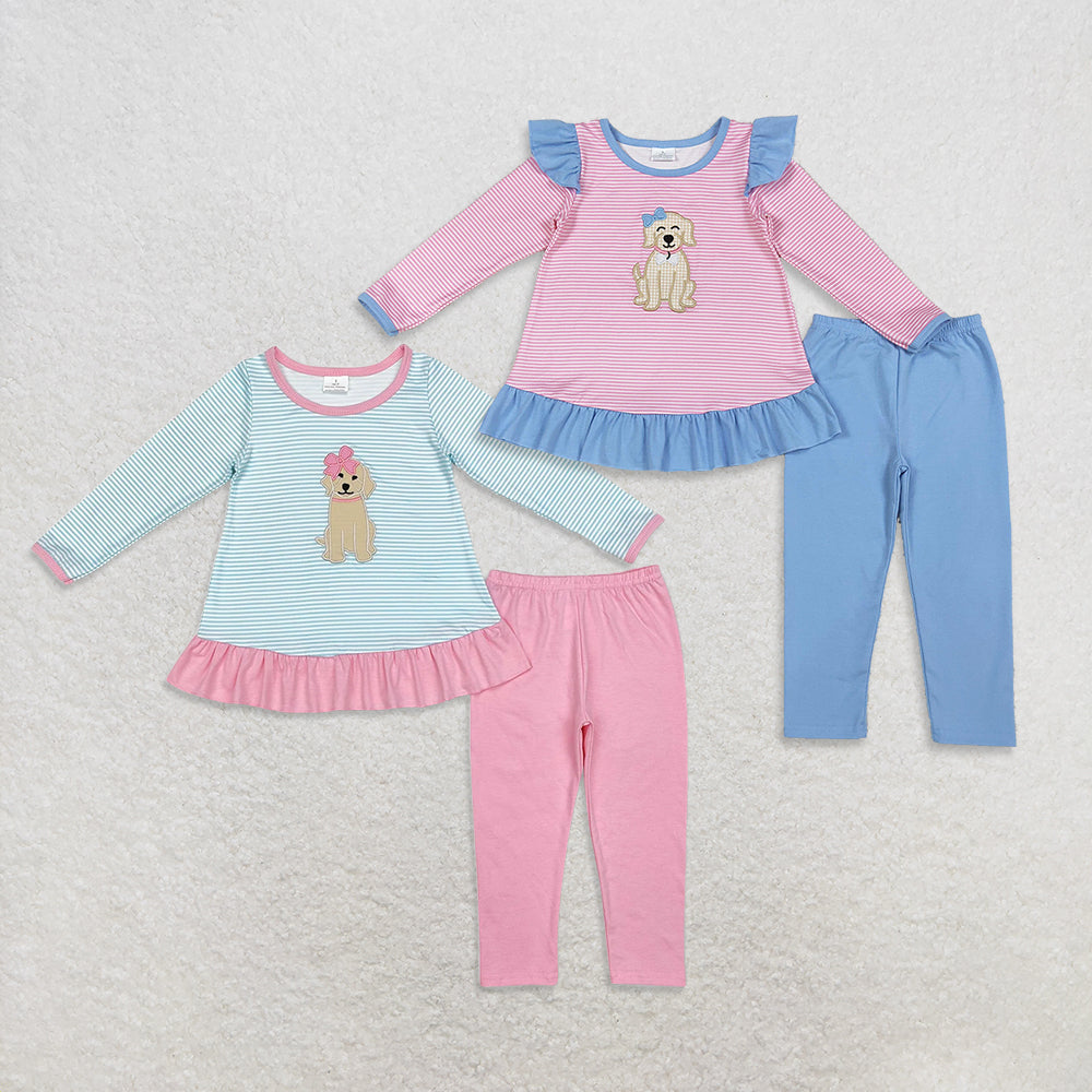 9.30 RTS Baby Girls Dog Top Pants Sibling Outfits Clothes Sets