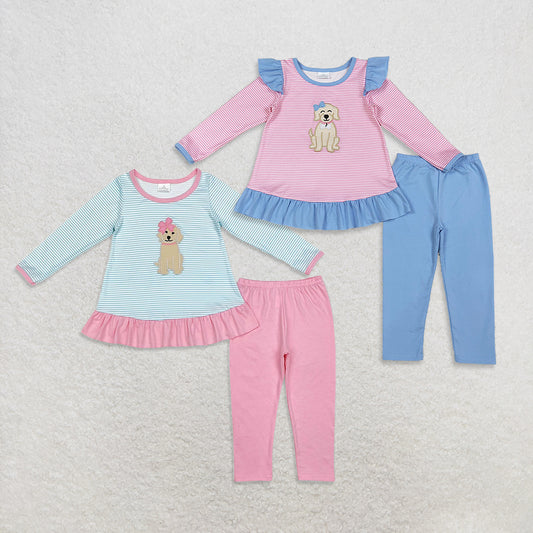 9.30 RTS Baby Girls Dog Top Pants Sibling Outfits Clothes Sets