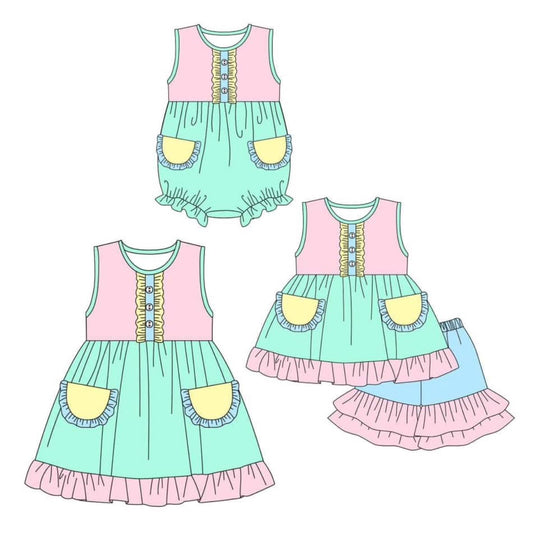 baby girl clothes sleeveless shorts
