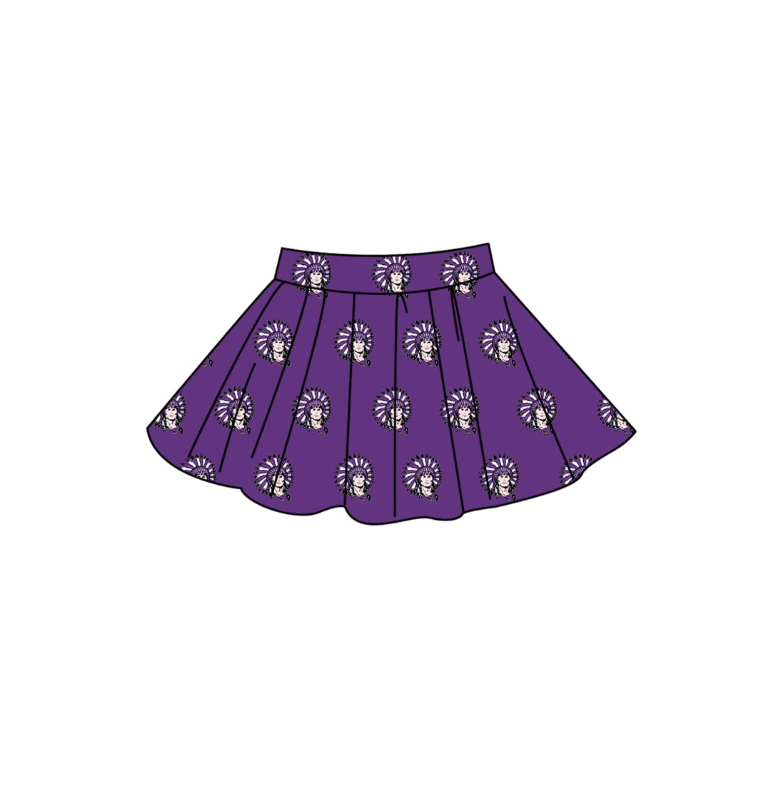 CUSTOM MOQ 5 summer teams Baby Girls Summer Casual Solid Color Summer Team Skirt