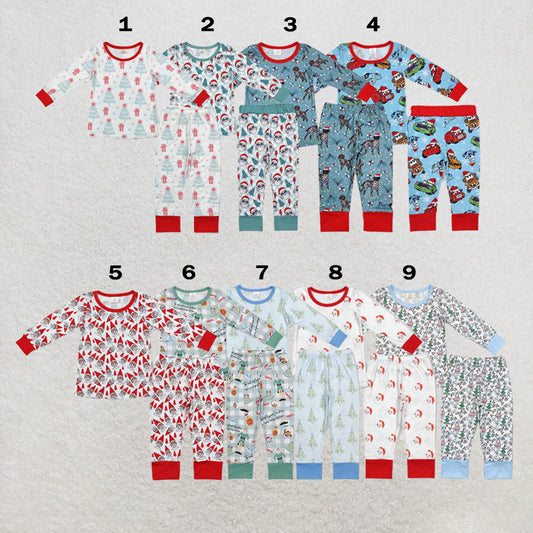 RTS Sibling Baby Kids Christmas  Top Pant Pajamas Clothes Sets