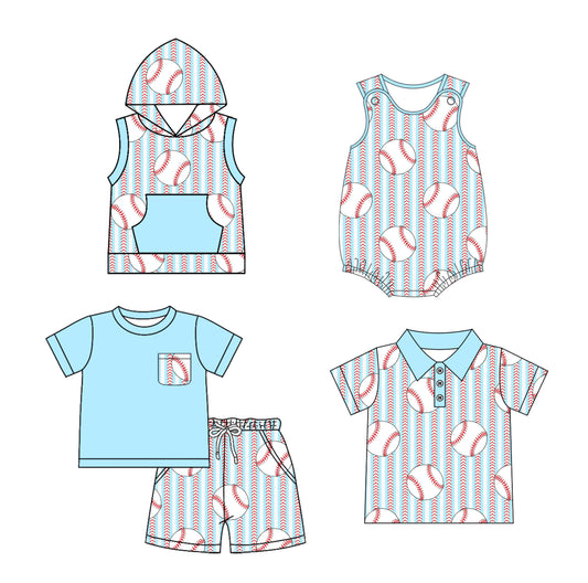 Boys Baseball Shorts with Pocket Short Sleeve Top Set Casual Sports Outfit for Kids