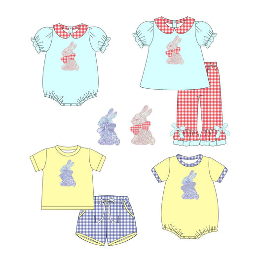 Baby Boys & Girls Easter Green Bunny Onesie-Short Sleeve Shorts Set-Long Sleeve Long Pants Set Pre-Order