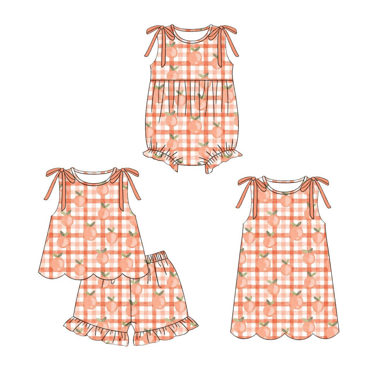 4.7 Pre order No Moq Baby Girls Tunic Ruffle Short Clothes Set romper and dress