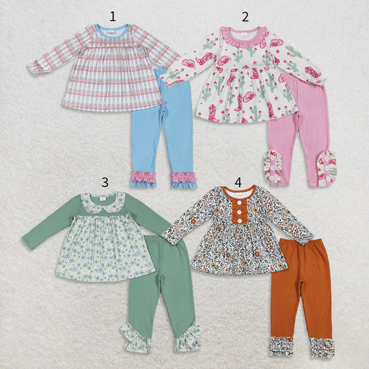 10.16 RTS Sibling Baby Girls Long Sleeve Tops Ruffle Pant Clothes Sets