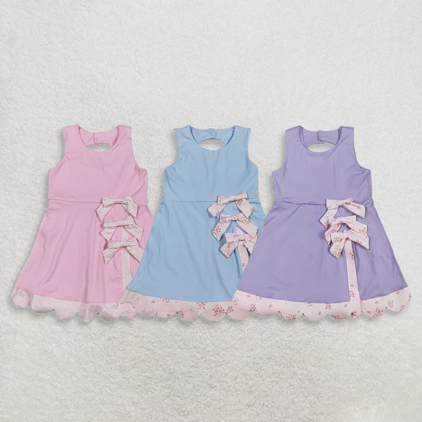 RTS Sibling sleeveless bows kids girls summer athletic dress