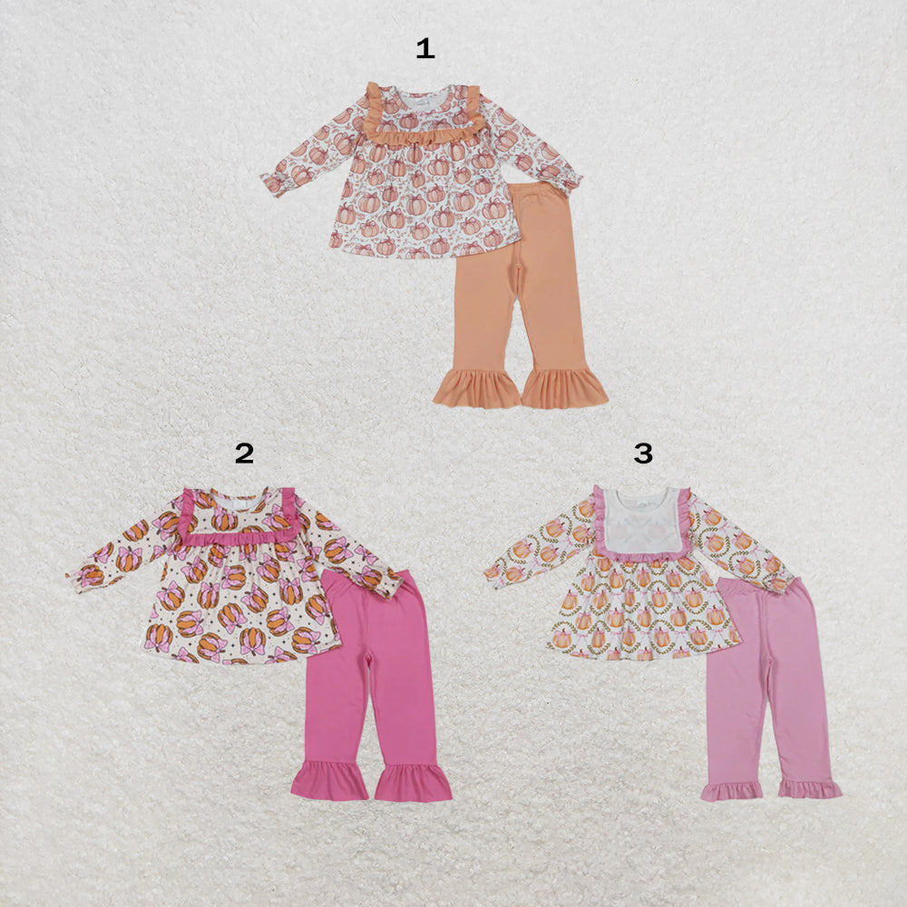 RTS Sibling Long sleeves pumpkin tunic pants girls fall clothes