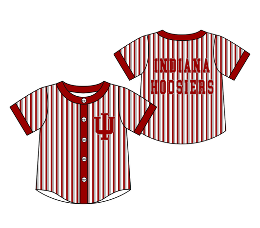 3.5 CUSTOM MOQ 5 Cute Kids Clothing Baby Kids Red Gray Stripe Short Sleeve Team T-shirts Top