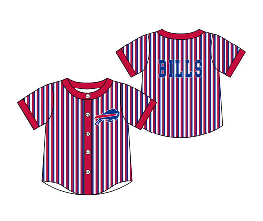 3.5 CUSTOM MOQ 5 Cute Kids Clothing Baby Kids Red Blue Stripe Short Sleeve Team T-shirts Top