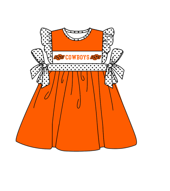 CUSTOM MOQ 5 Sibling Baby Kids Orange Top Shorts Clothes Set Knee Length Dress Rompers