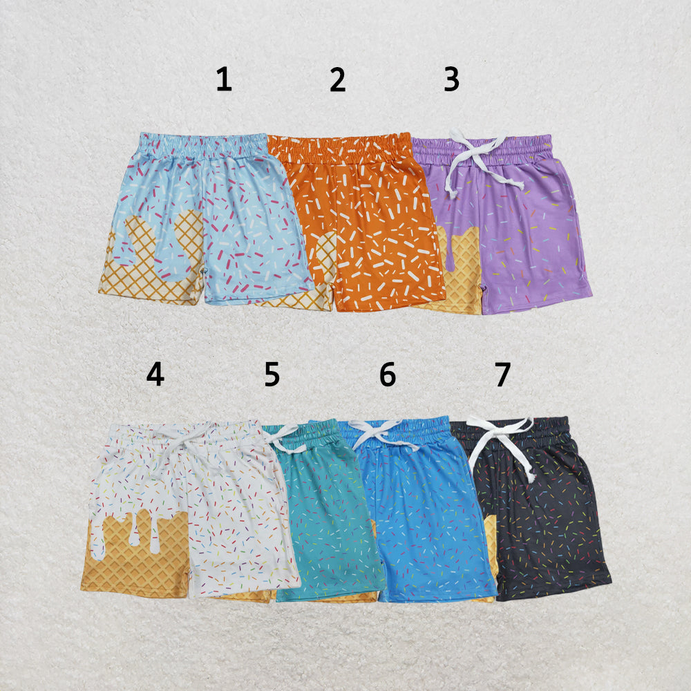 RTS Sibling Baby Boys Ice Cream Drip Sprinkles Stars Summer Shorts Bottoms