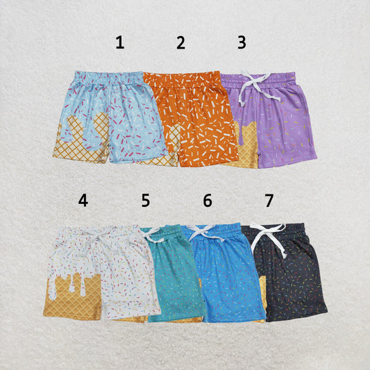 RTS Sibling Baby Boys Ice Cream Drip Sprinkles Stars Summer Shorts Bottoms