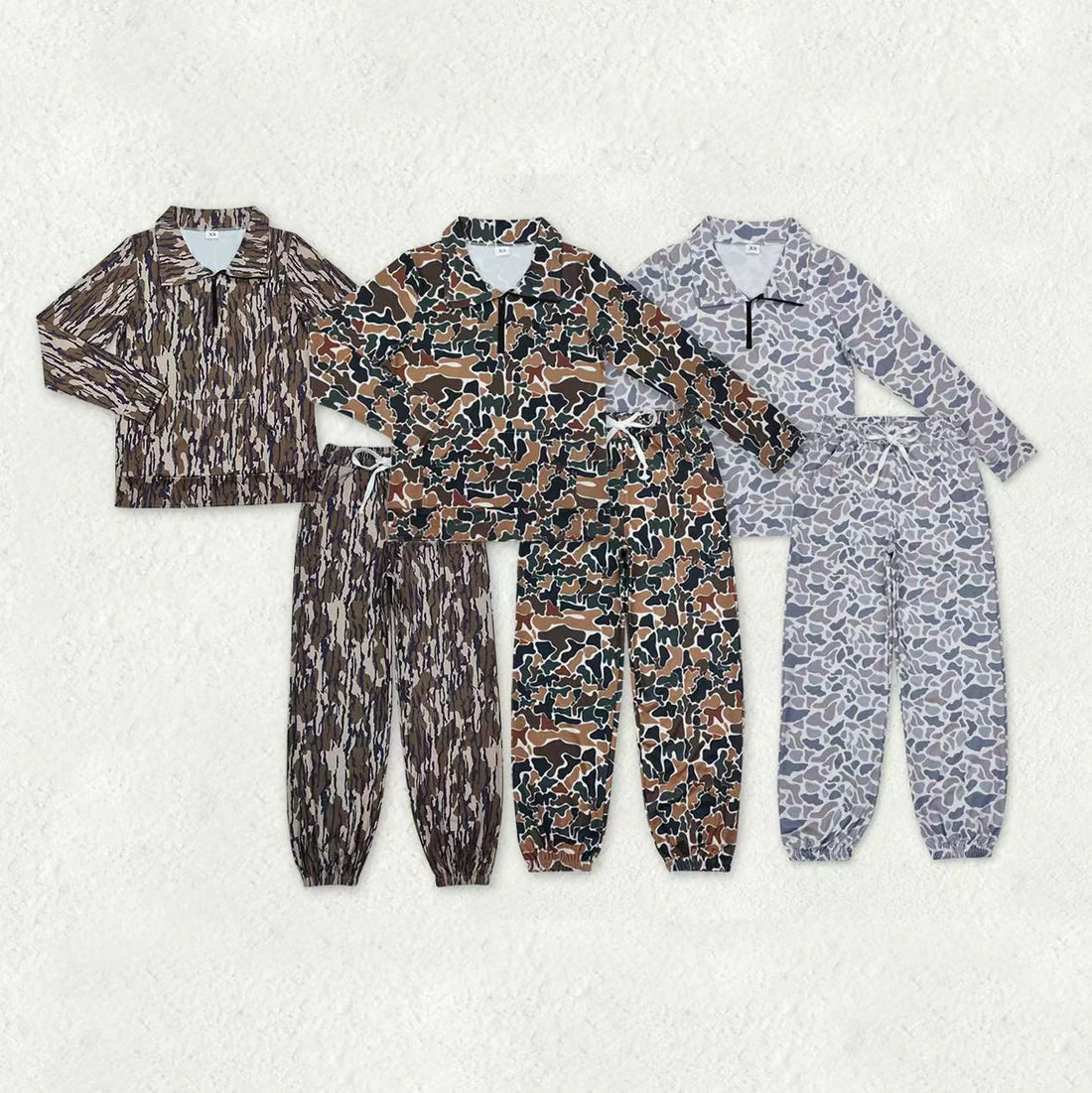 11.21 RTS Sibling Adult Women Southern Camo Zipper Pullovers Yoga Active Pockets Jogger Clothes Sets