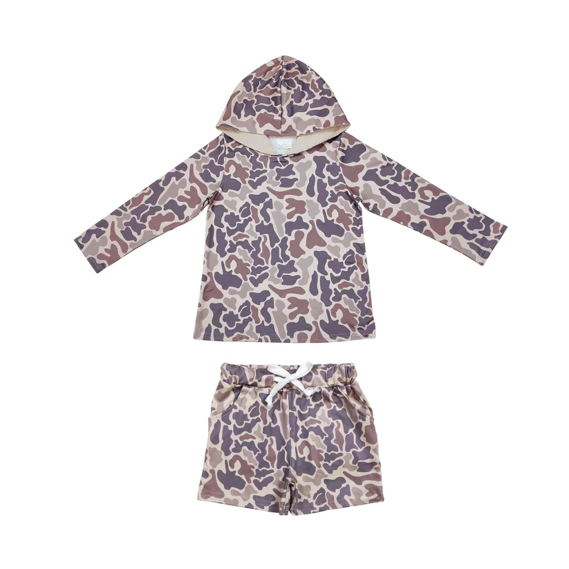 RTS NO MOQ Sibling milk silk RTS NO MOQ BT0739+SS0372 HOT SELL baby boys Camouflage hat set