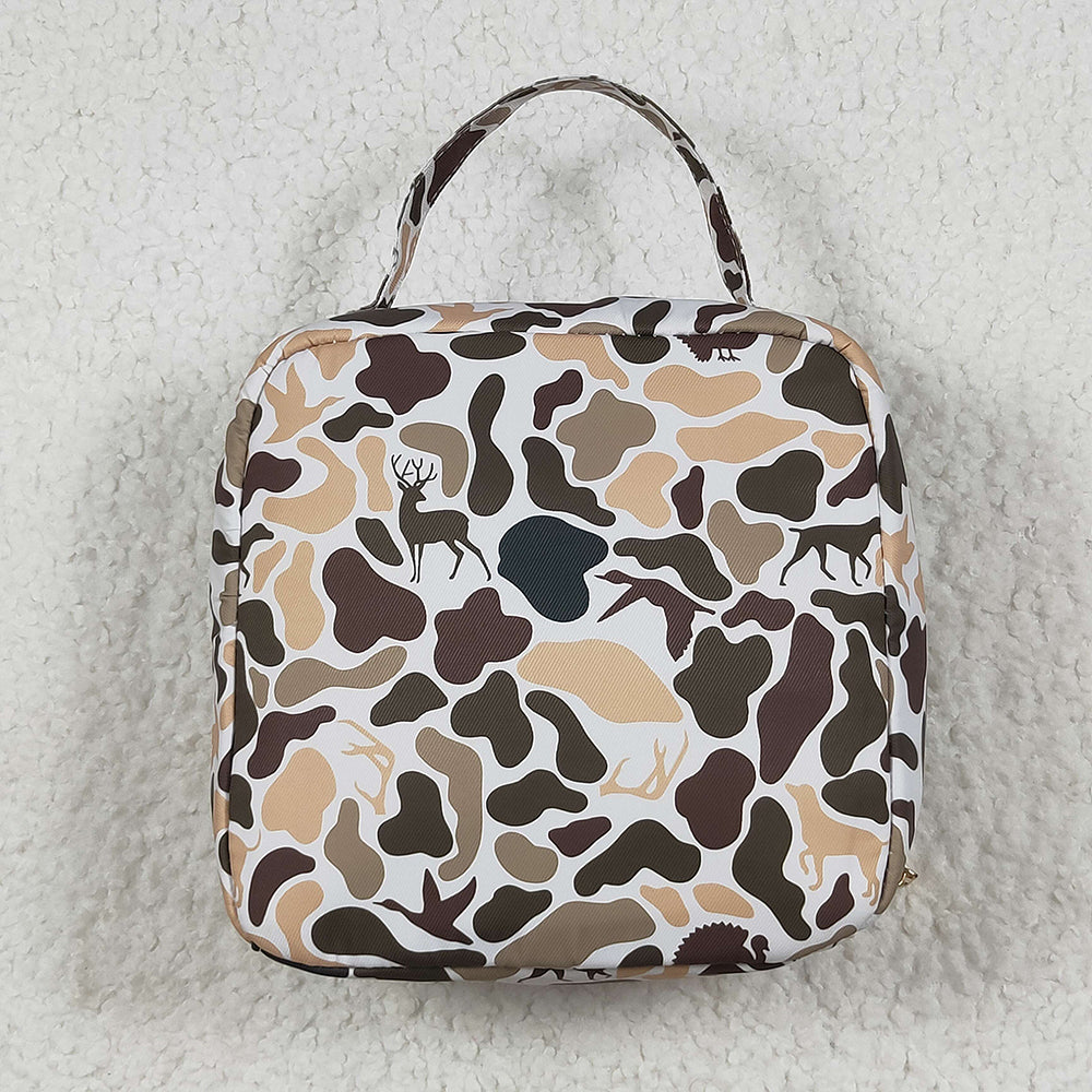 USA Shop (in stock) BA0305 Baby Bags Green Deer Western Camo Print Zipper Lunch Bags