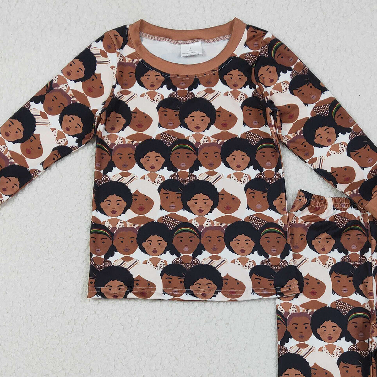 11.20 RTS NO MOQ （In stock）GLP2948 Baby Black Girls Plaid Top Pants Pajamas Sets