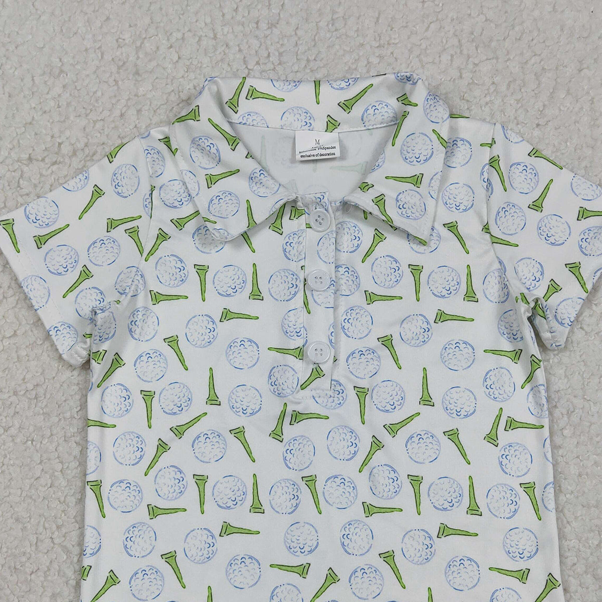 12.27 RTS NO MOQ （In stock）BT1582 Baby Boys Golf Team Button Polo Shirts Top