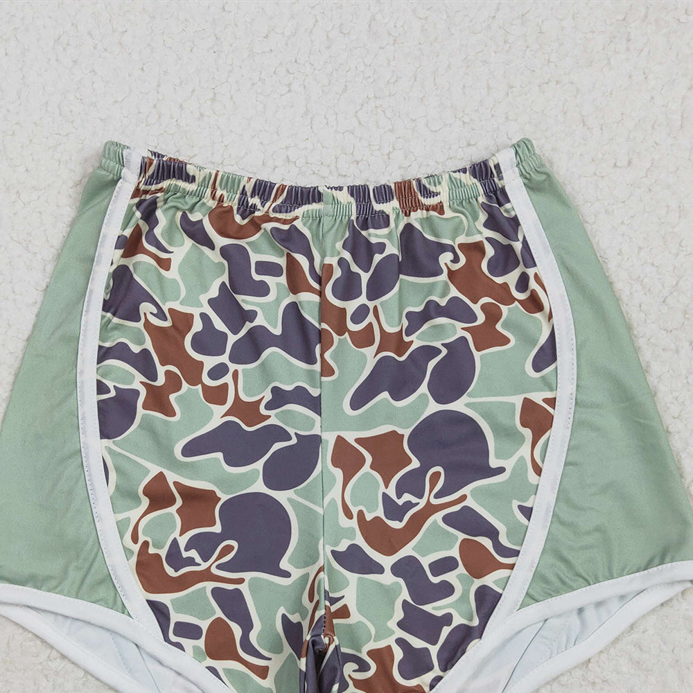 7.15 SS0529RTS NO MOQ Baby Girls Shorts Baby Girls Green Camo Shorts Bottoms