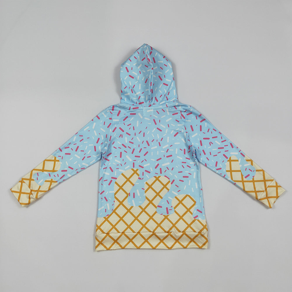 USA Shop (in stock)BT1270 Baby Boys Long Sleeve Tops Toddler Ice Cream Drip Long Sleeve Hoodie Top
