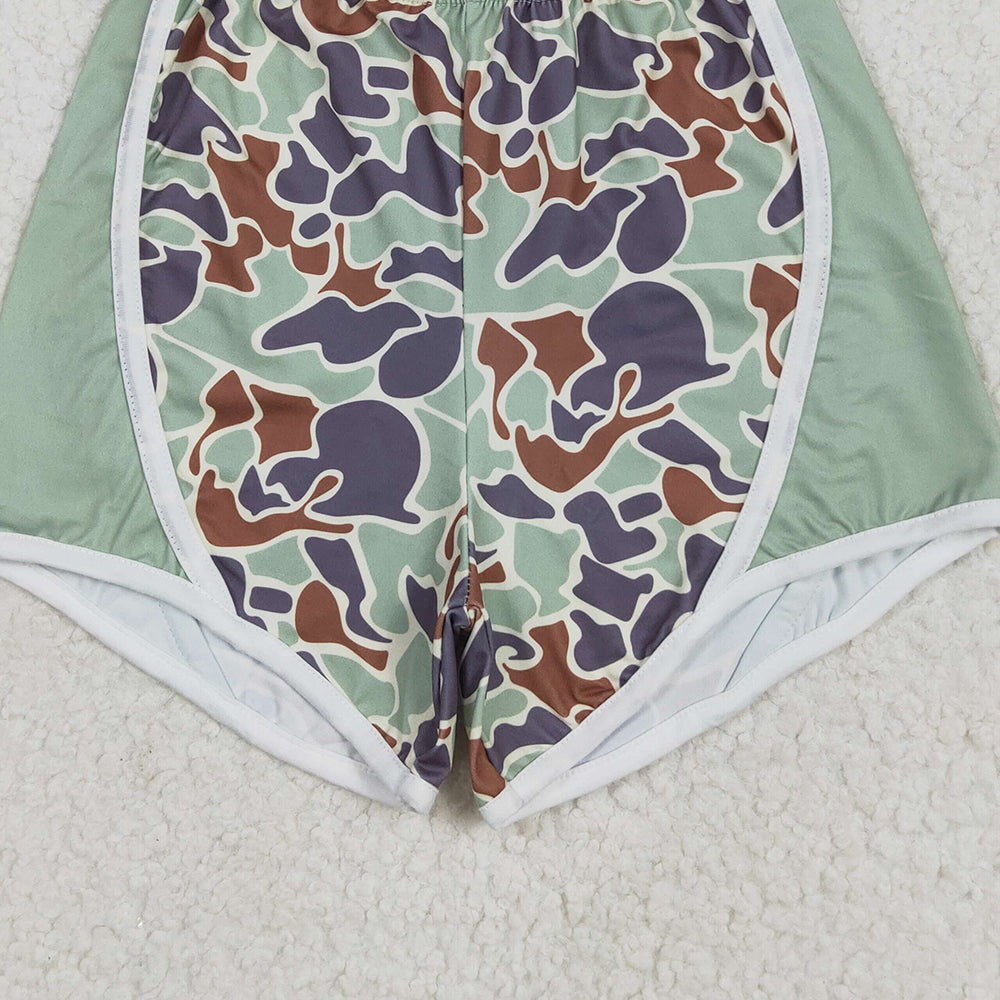 7.15 SS0529RTS NO MOQ Baby Girls Shorts Baby Girls Green Camo Shorts Bottoms
