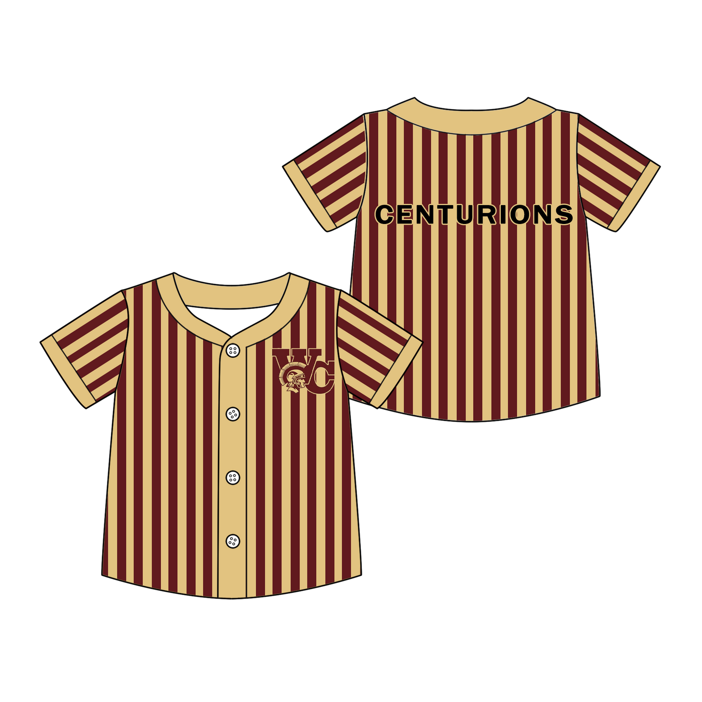 CUSTOM MOQ 5 mix size summer teams Baby Boys Striped Baseball Jersey Sports Team Game Day Button shirt