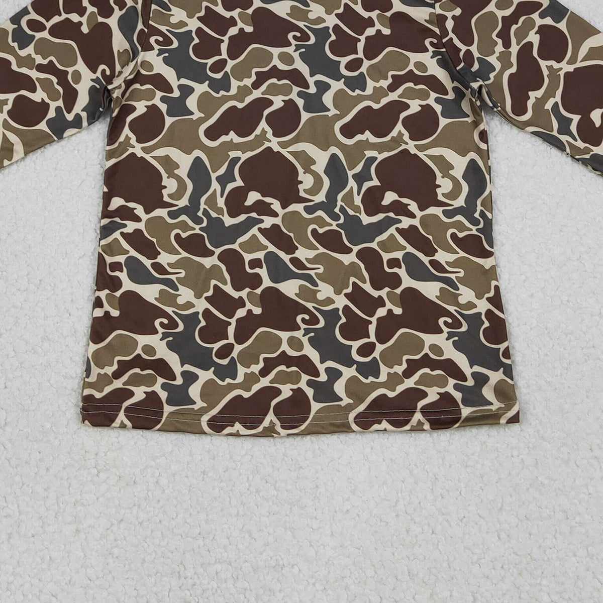 1.8 RTS NO MOQ （In stock）BT1650 Baby Boys Southern Dark Khaki Camo Long Sleeve Hoodies Top