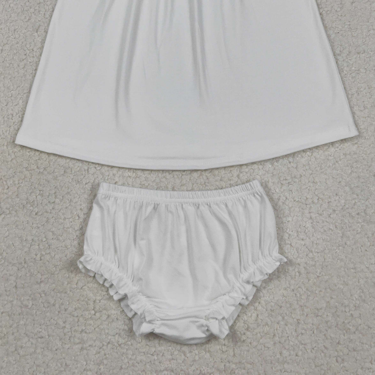 GBO0490 RTS NO MOQ （In stock ）Flutter sleeves baby sister tunic bummies girls outfits