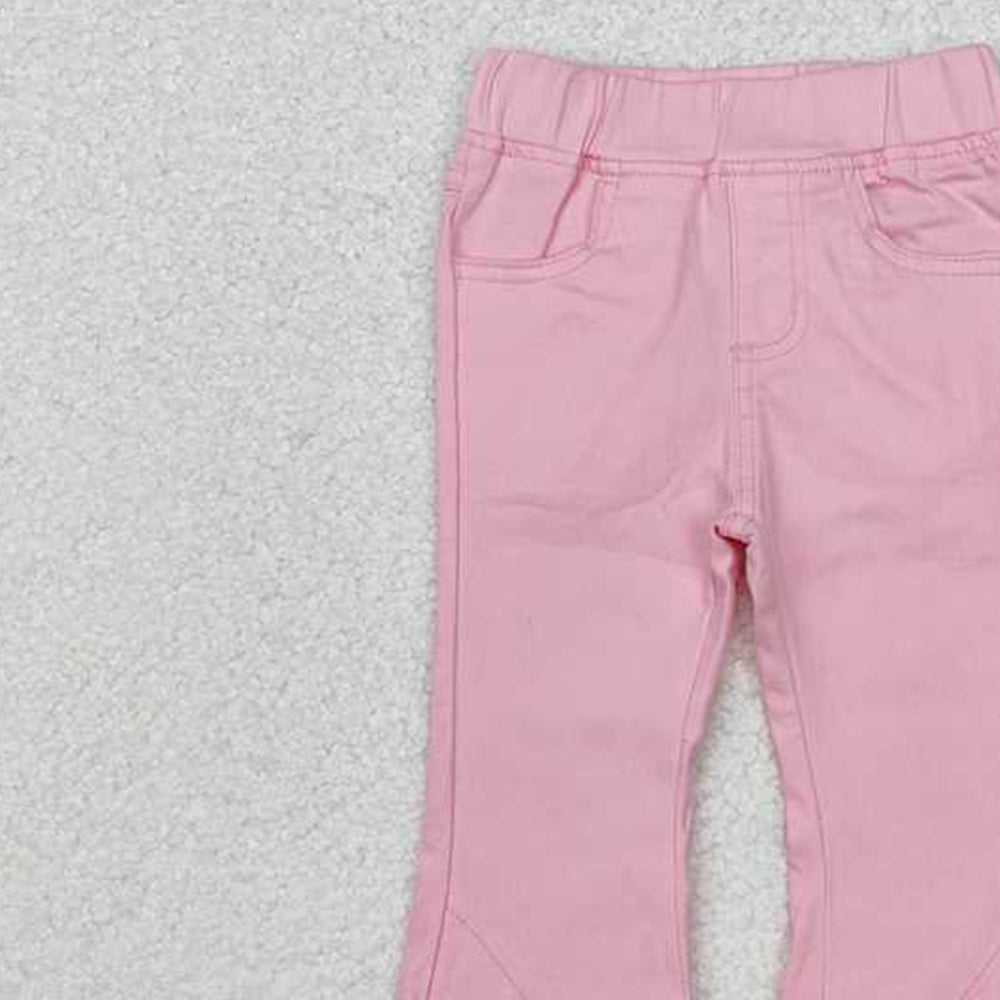 P0463 New Rts No Moq 8-9 Days By Air Arrived it Pink pockets tassels kids girls jeans