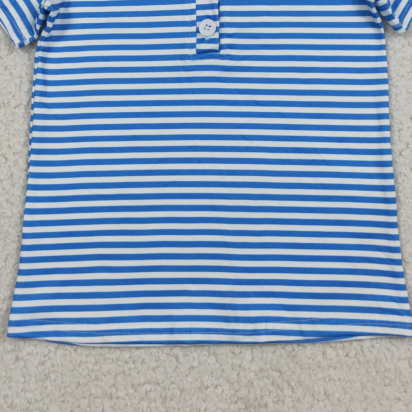BT1834 RTS NO MOQ （In stock）Short sleeves blue stripe kids boys team polo shirt