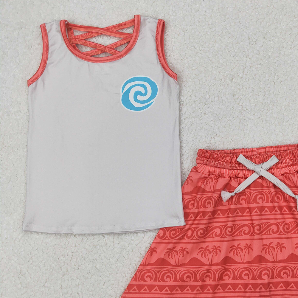 6.11  GSD2073  RTS NO MOQ Baby Girls Summer Outfits Sleeveless top skirt princess toddler girls clothes