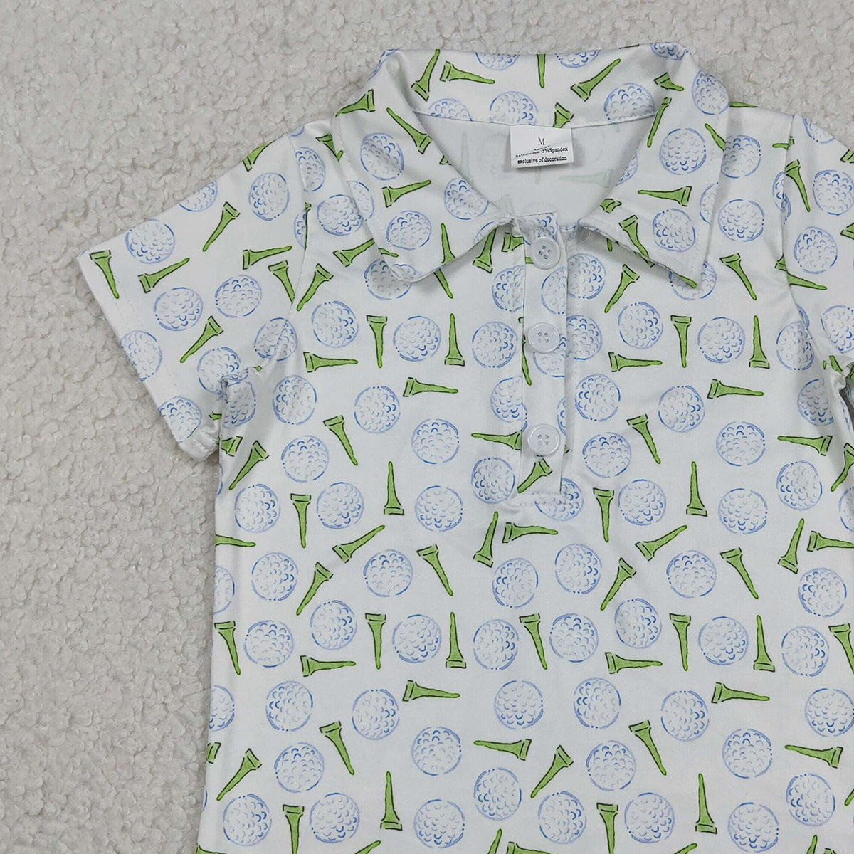 12.27 RTS NO MOQ （In stock）BT1582 Baby Boys Golf Team Button Polo Shirts Top