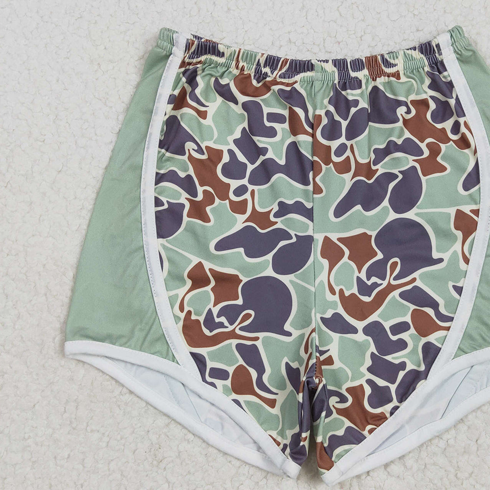 7.15 SS0529RTS NO MOQ Baby Girls Shorts Baby Girls Green Camo Shorts Bottoms